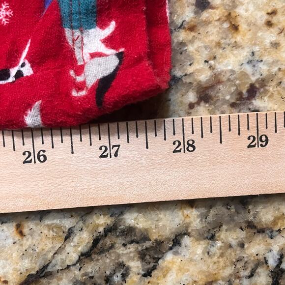 L.L. Bean  Women Large Husky Retriever Dog Snow Pajama Sleep Pants Flannel Red - Picture 8 of 10